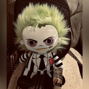 Beetlejuice 2 Weighted Plush Toy with Green Hair - 12”